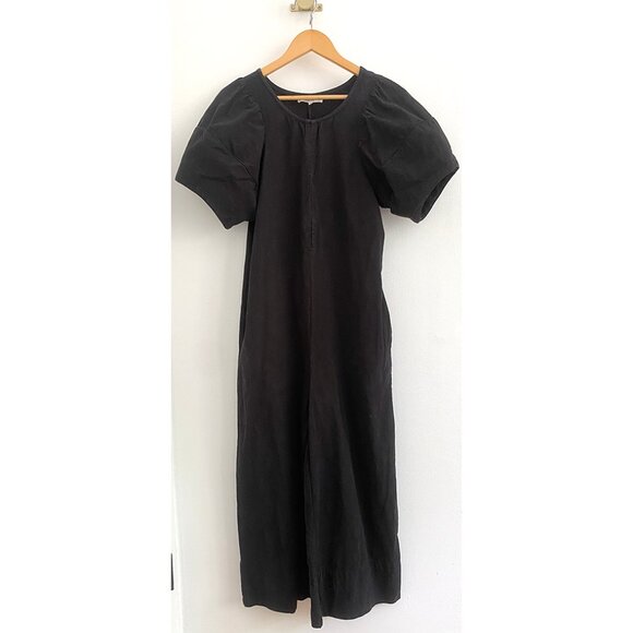 ✨ Apiece Apart Black Puff Sleeve Wide Leg Jumpsuit – Size 4 ✨ - Picture 3 of 15